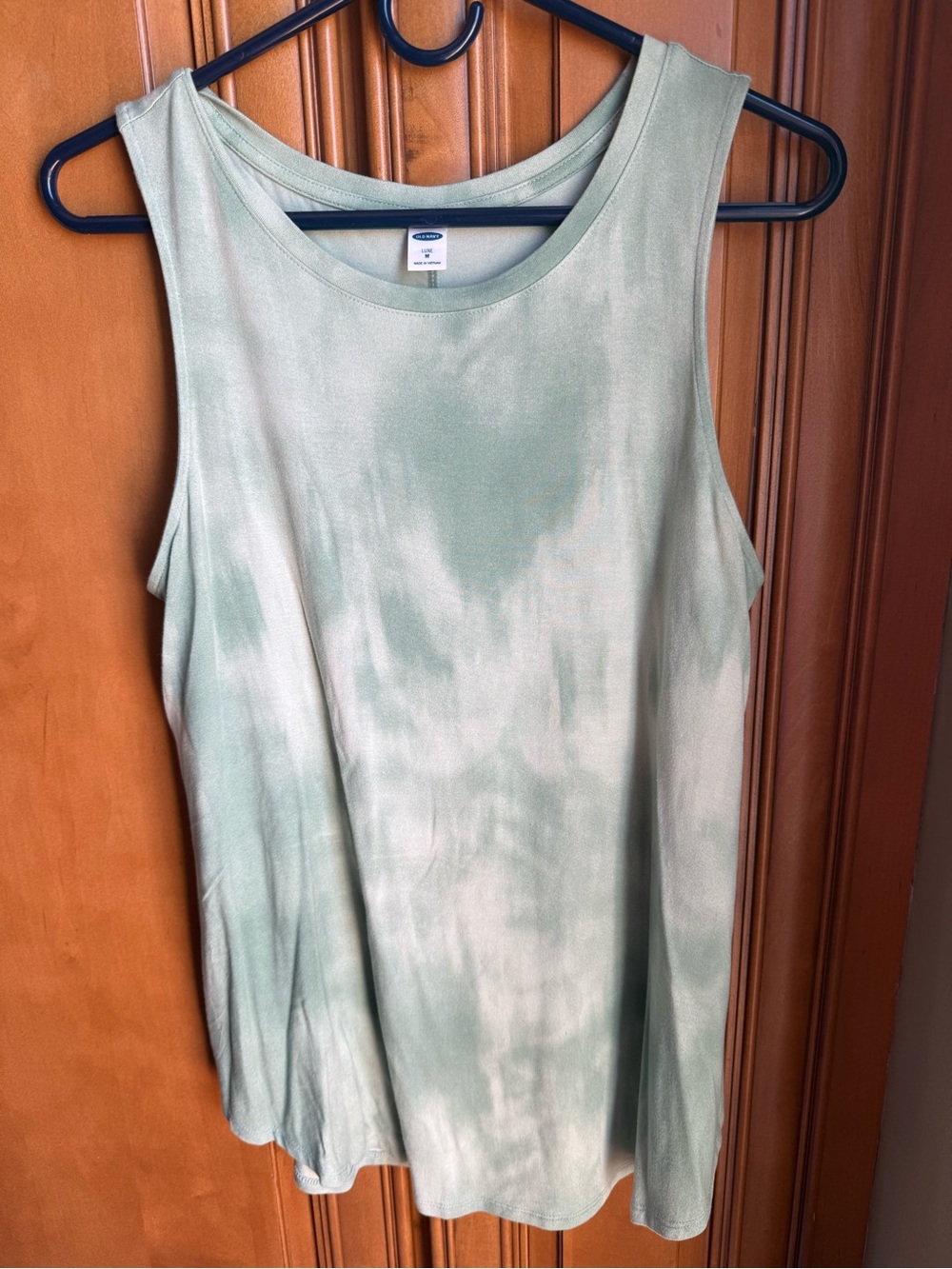 Old Navy Sage Green Tie-Dye Scoop Neck Tank